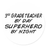 Superhero by Night - 3rd Grade stickers