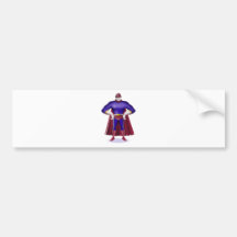 superhero caped male standing comics style bumper stickers