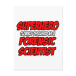 Superhero .. Forensic Scientist postcards