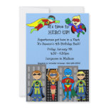Superhero Hero Up Invitation