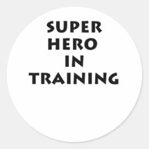 Superhero in training sticker