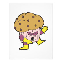 superhero muffin man character personalised invite