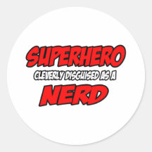 Superhero .. Nerd Stickers