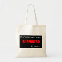 Superhero Neurosurgeon Tote Bags