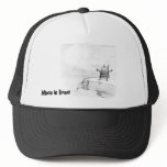 Superhero sketch cap mesh hat