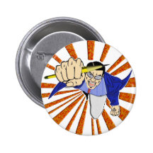 Superhero with Pencil Button