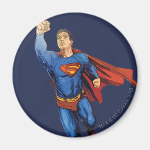 Superman Flying Left Refrigerator Magnet