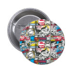 Superman Logo Pattern 2 Button