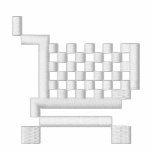 Supermarket Trolley Pixel Art Logo Hoodie (Dark)