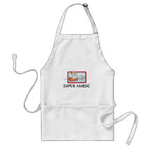 supernurse - Humourous Cartoon Nurse on Syringe. Aprons