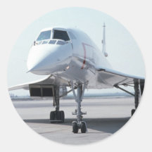 Supersonic Concorde Round Stickers