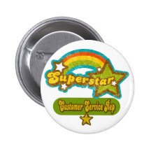 Superstar Customer Service Rep Pinback Buttons