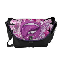 superstar girly lips commuter bags