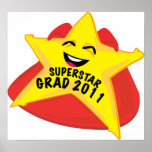 superstar grad humourous graduation poster! posters