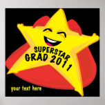 superstar grad humourous graduation poster! posters