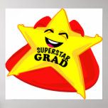 superstar grad humourous graduation poster! posters