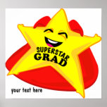 superstar grad humourous graduation poster! posters