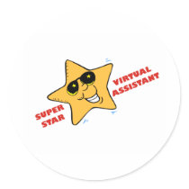 superstar VA Round Stickers