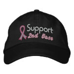 Support 2nd Base - Breast Cancer Embroidered Hats