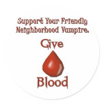 Support a Vampire: Give Blood Sticker
