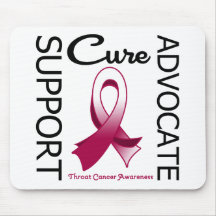 Support Advocate Cure Throat Cancer Mousepad
