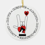 SUPPORT ANIMAL RESCUE ORNAMENT DOG / CAT ASL SIGN