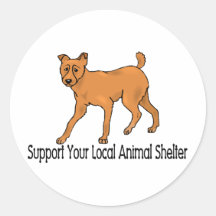 Support Animal Shelters Round Sticker