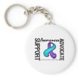 Support Awareness Advocate End Domestic Violence keychains