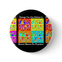 SUPPORT BARACK OBAMA PINBACK BUTTONS