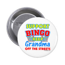 Support Bingo Grandma Button
