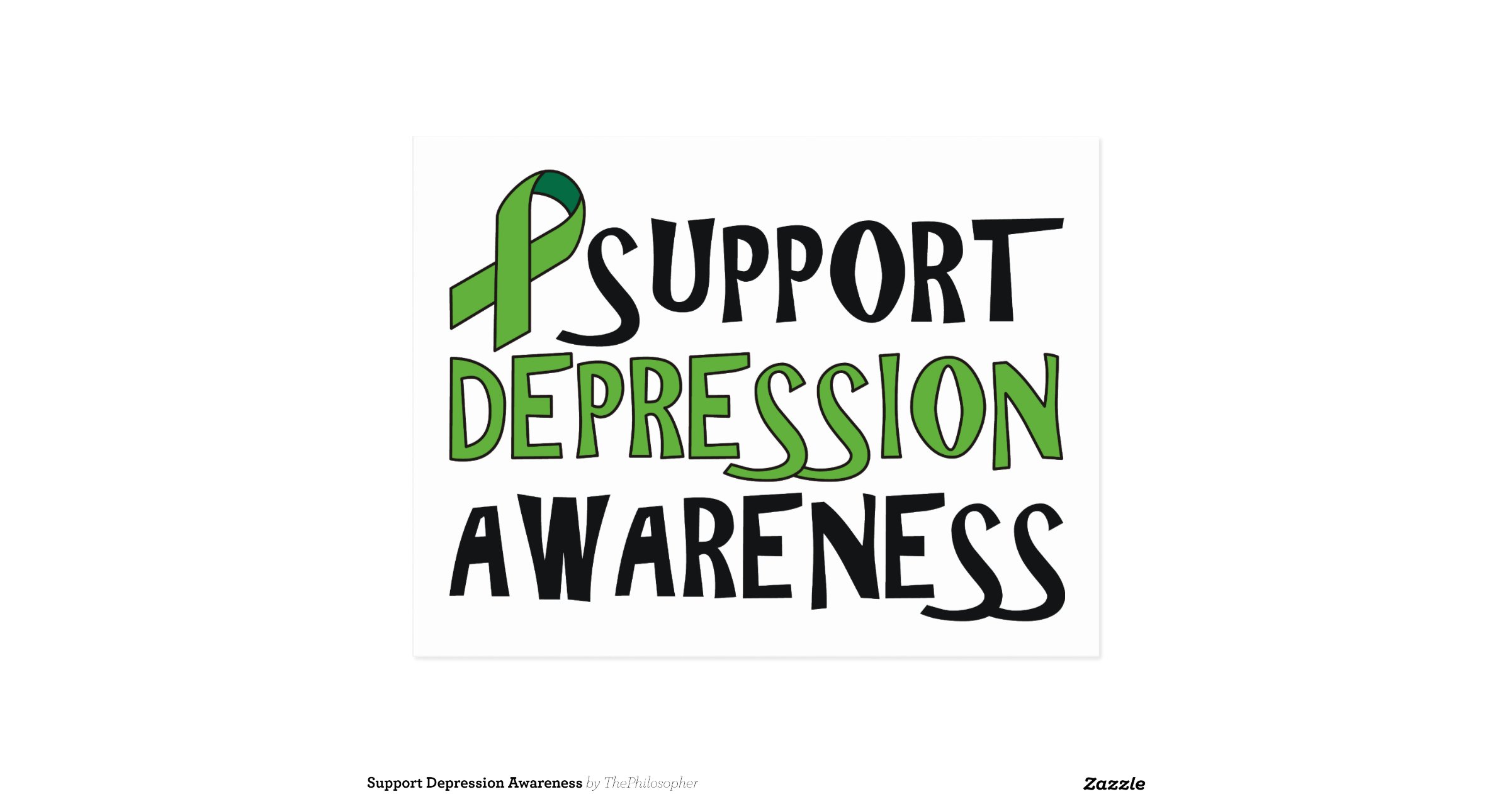 Support Depression Awareness Postcard Zazzle