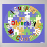 Support Diversity in My Community Poster posters
