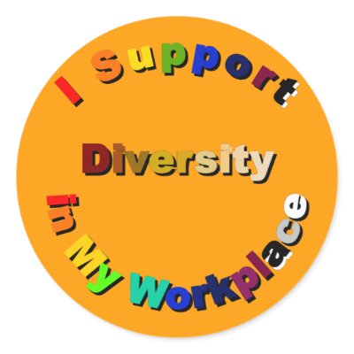 Support Diversity in My Workplace Stickers by diversityjustis