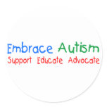 Support Educate Advocate Round Sticker