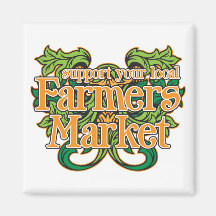 Support Farmers Market Fridge Magnets
