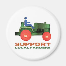 Support Farmers Refrigerator Magnet