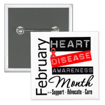 Support Heart Disease Awareness Month Pin