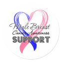 Support Male Breast Cancer Awareness stickers