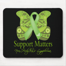Support Matters - Butterfly NonHodgkins Lymphoma Mouse Pad