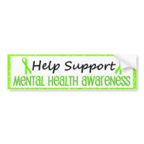 Support Mental Health Awareness Bumper Stickers