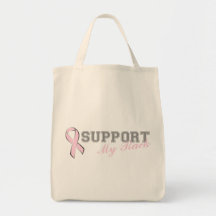 Support My Rack Pink Ribbon Bag
