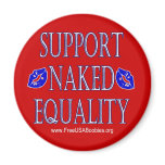 Support Naked Equality Kiss Magnet