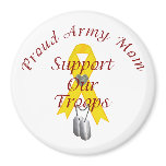 Support Our Troops Army Mum (Yellow Ribbon) magnets