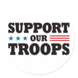 Support Our Troops - Black stickers