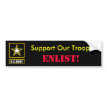 Support Our Troops, ENLIST! bumper stickers