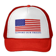 Support Our Troops Flag Mesh Hat