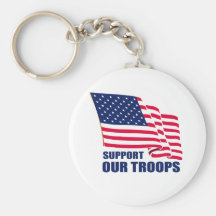 Support our troops keychain