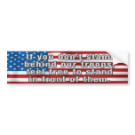 Support Our Troops Patriotic Bumper Sticker bumper stickers