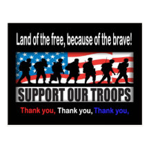 Support Our Troops Postcards