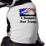 Support Our Troops US Flag Eagle Doggie T-shirt